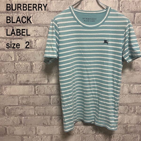 【BURBERRY BLACK LABEL】バーバリー Tシャツ ボーダー 半袖