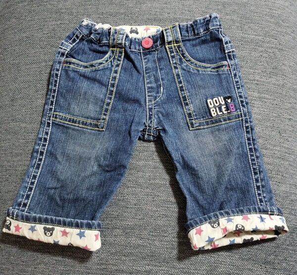 DOUBLE.B デニムハーフパンツ 110cm ミキハウス