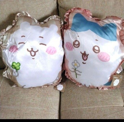 ちいかわ ギンガムフリルクッション タグ付き 2個セット