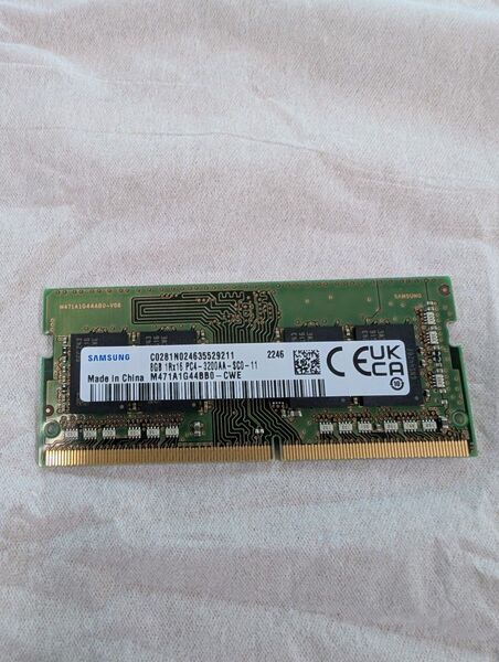 so dimm ddr4 8GB メモリー Samsung サムスン ノートパソコン