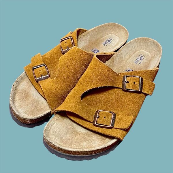 BIRKENSTOCK チューリッヒ 38 24.5cm ナロー幅 ミンク スエード ZURICH ビルケンシュトック サンダル