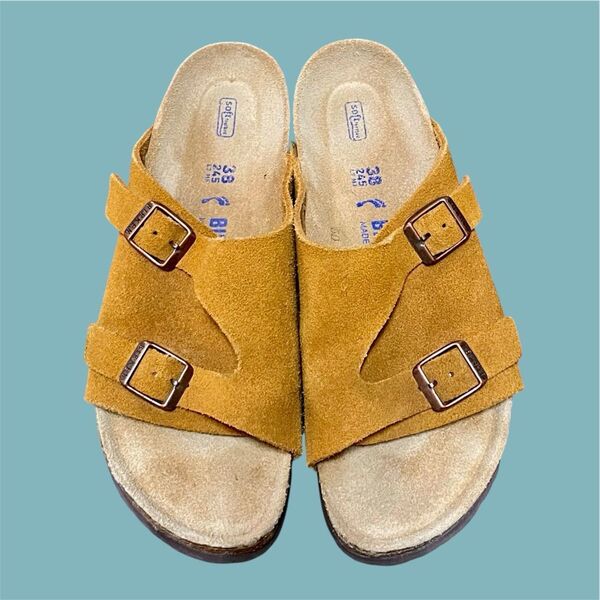 BIRKENSTOCK チューリッヒ 38 24.5cm ナロー幅 ミンク スエード ZURICH ビルケンシュトック サンダル