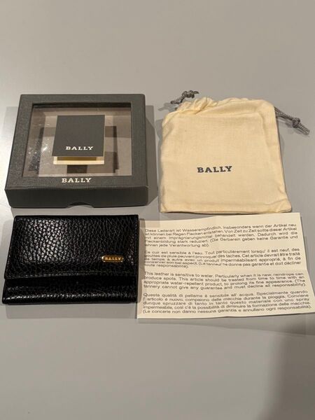 【未使用・美品】BALLY バリー コインケース ブラック レザー 箱・保存袋付き