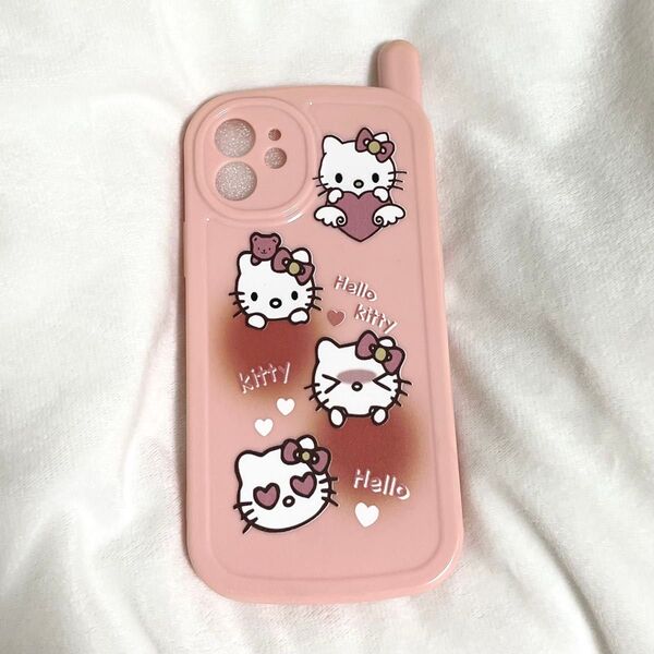 iPhone12 case ケース ハローキティ サンリオ 平成 ギャル アンテナ 電話 ピンク y2k シズニルック