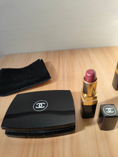 CHANEL ドゥーブル タン フルール ファンデーションケース&ルージュ55口紅リップ