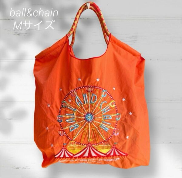 新品*ball&chain 刺繍バッグ サーカス 観覧車 アトラクション アンティーク ポップ エコバッグ ボール&チェーン