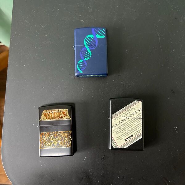 zippo オイルライター ジッポ 喫煙具 Zippo ライター 喫煙グッズ 3点セット DNA ハーデス ブラック スロット