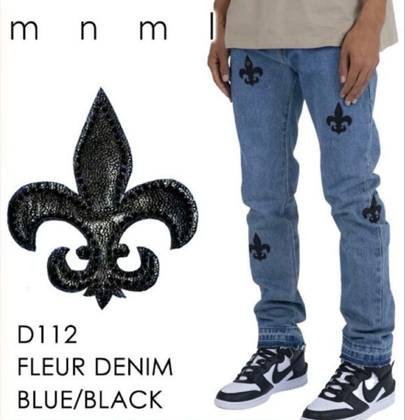 mnml D112 FLEUR DENIMストレートデニム 34インチ