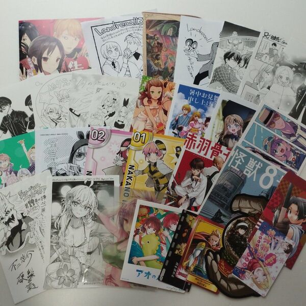 漫画 特典 ペーパー イラストカード ポストカード まとめ売り 大量 30点 青年漫画 少年漫画 五等分の花嫁 ロシデレ 推しの子