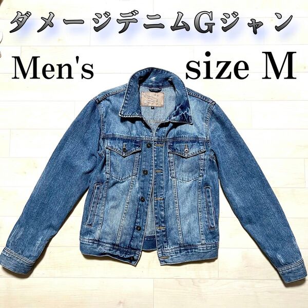 ダメージデニムGジャン Men's size M メンズ デニム ジージャン ジャケット ブルゾン
