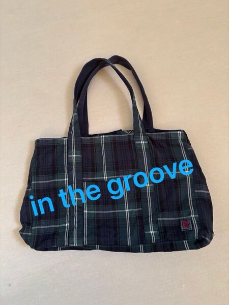 in the groove インザグルーヴ エコバッグ A4入ります 折りたたみエコバッグ マイバッグ チェック柄 トートバッグ