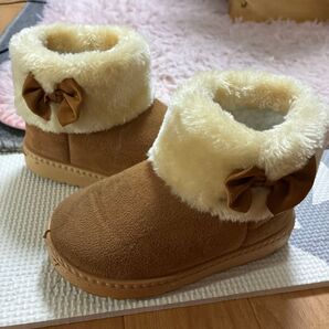 キッズ ショートブーツ キャメル 16cm
