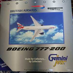 【送料込】1/400 British airways B777-200【Gemini】