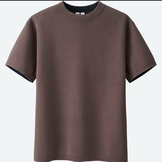 18SS ユニクロU コットンクルーネックセーター(半袖)+E パープル
