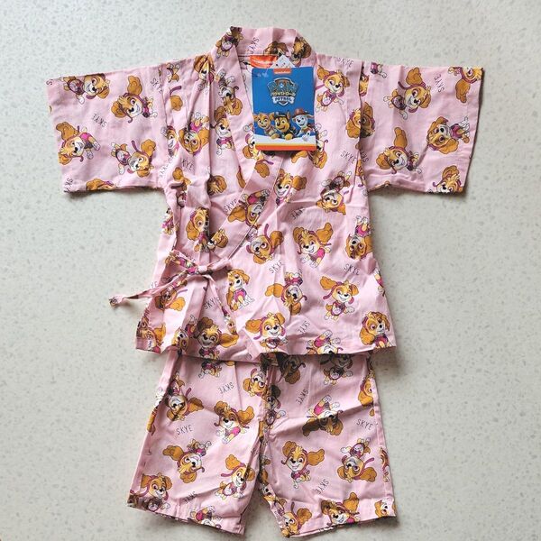 パウパトロール スカイ 甚平 100㎝ ピンク新品