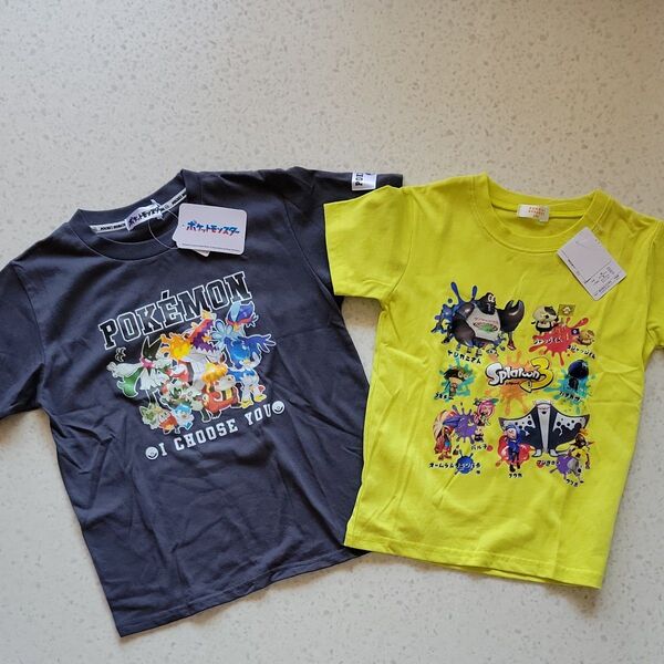 ポケモン スプラトゥーン3 Tシャツ 140 130 男の子 半袖Tシャツ