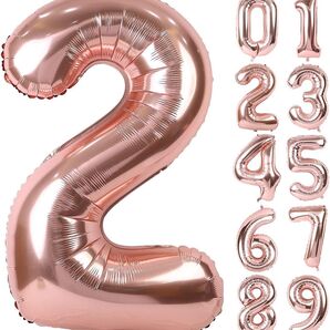 数字 風船 大きい バースデー バルーン【数字2】 誕生日 80cm
