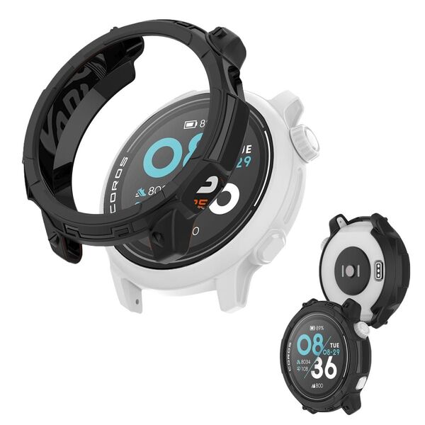 COROS カロス PACE 3 ケース 保護ケース 一体型 TPU素材 全面保護 耐衝撃 アクセサリー ブラック