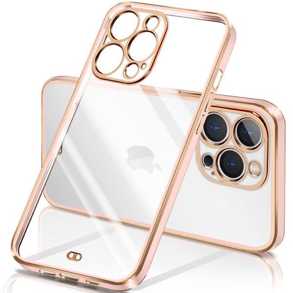 iPhone13 Pro ケース クリア 透明 ピンク ゴールド ケース カバー ソフト 耐衝撃 クリア 透明