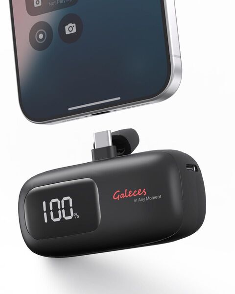 Galeces モバイルバッテリー 超軽量 小型 最大20W急速充電 Type-C (黒) モバイルバッテリー