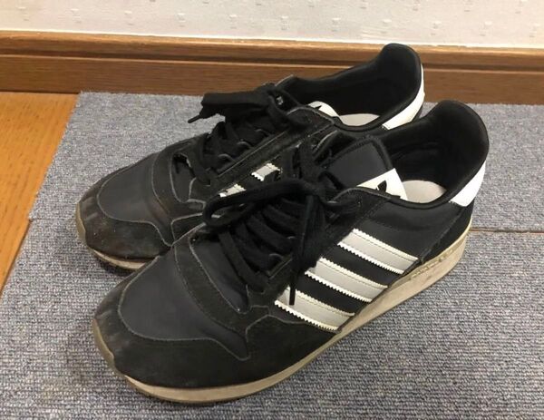 スニーカー 靴 ブラック 黒 アディダス adidas 25.5