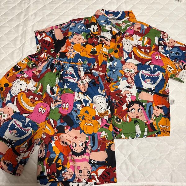柄シャツ セットアップ ノーブランド 100cm