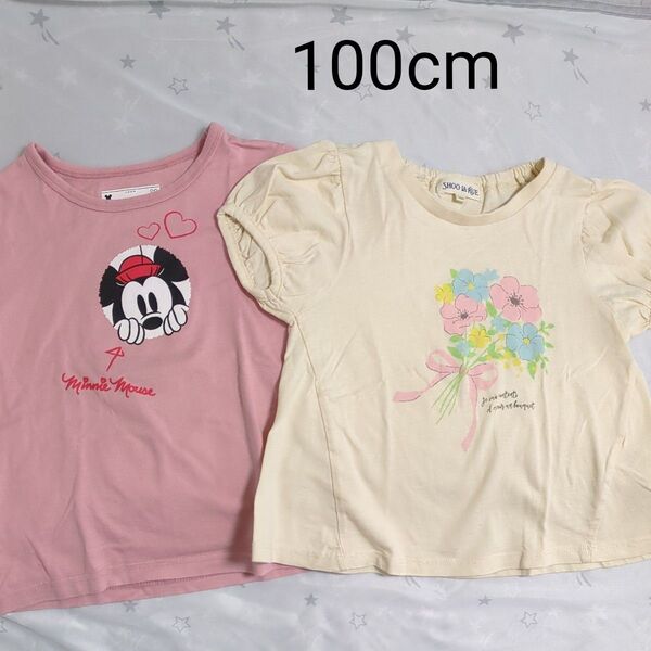 ベルメゾン ミニーちゃん シューラルー 半袖Tシャツ 100cm