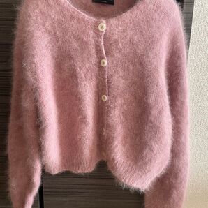 モヘア混紡 ピンク カーディガン イタリア製
