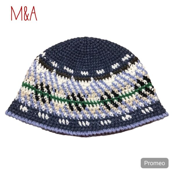 クロシェハット クラッシャーハット ビーニー ニット帽 バケットハット バケハ ハンドメイド 手編み 帽子 キャップ
