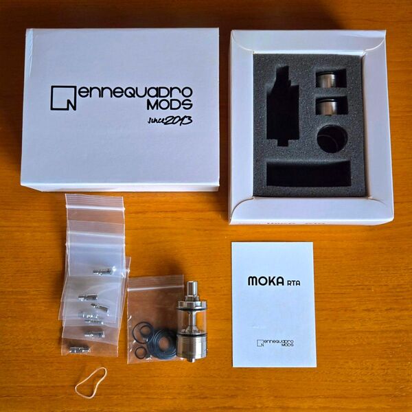値下げ、バラ売り不可 Ennequadro MOKA RTA アトマイザー VAPE 電子タバコ 本体 ハイエンド オーセン