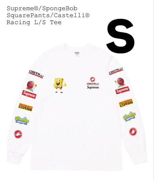 Supreme x SpongeBob Castelli Racing L/S Tee "White"