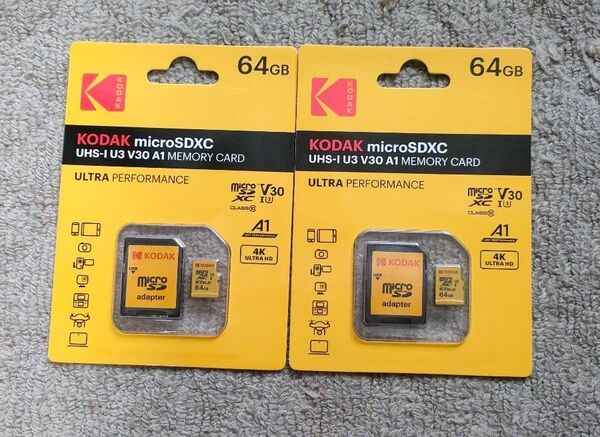 kodak microSDカード 64GB 2枚セット 【新品未使用】