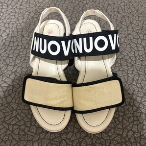 NUOVO サンダル 23cmホワイト/ブラック