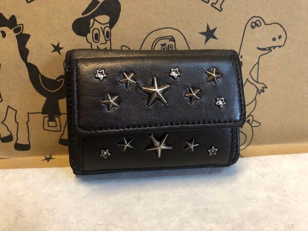 【美品】JIMMY CHOO ジミーチュウ コンパクトウォレット 三つ折り財布