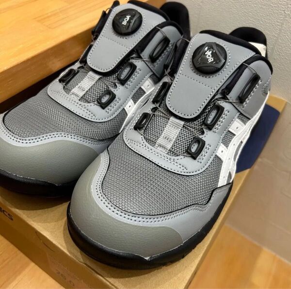 CP209 BOA 26cm アシックス ウインジョブ シートロック×ホワイト 安全靴 asics