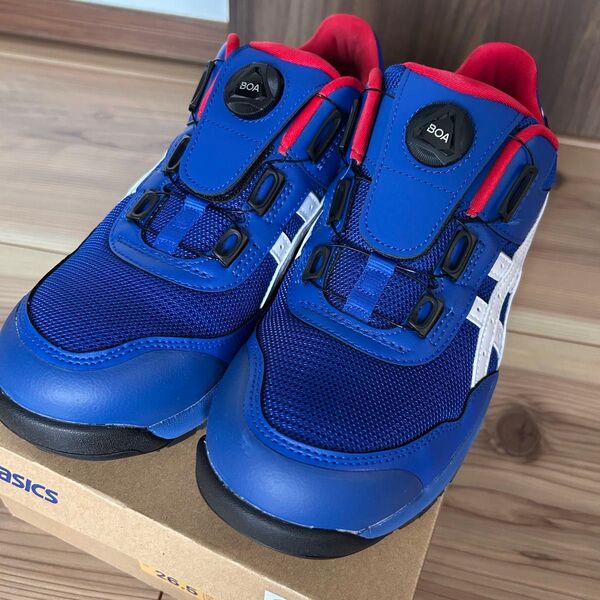 asics CP209 BOA 26.5cm アシックスブルー/ホワイト 安全靴 ウィンジョブ