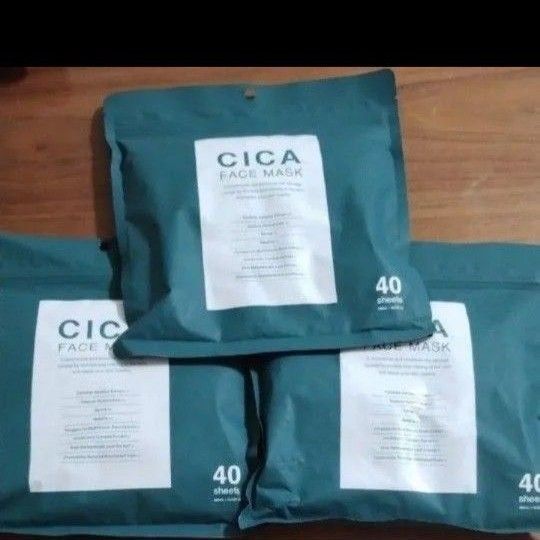 3袋 120枚 CICA フェイスマスク フェイスパック FACE シートマスク MASK シカ シカパック
