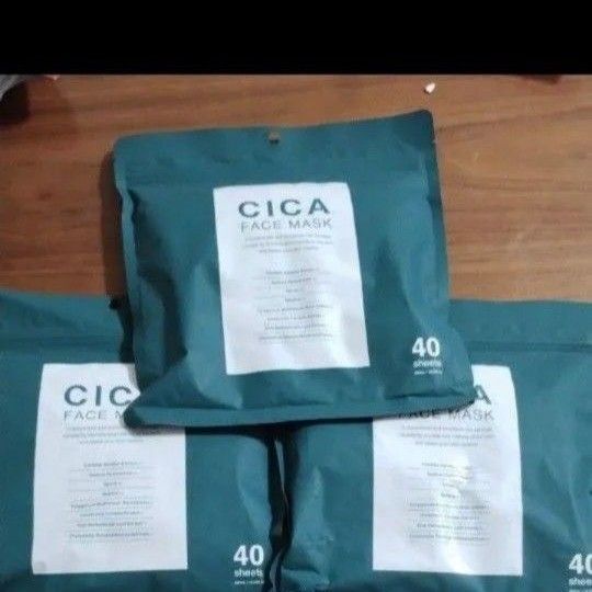 3袋 120枚 CICA フェイスマスク フェイスパック FACE シートマスク MASK シカ シカパック