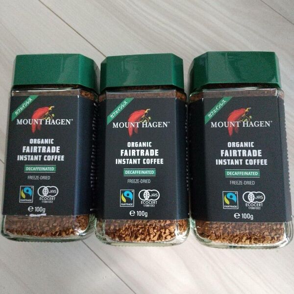 MOUNT HAGEN インスタントコーヒー カフェインレス 3個セット