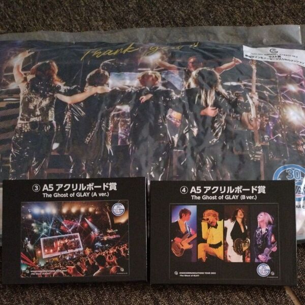 GLAY エンタメくじ ラスト賞 複製サイン&メッセージ入りBIGクッション