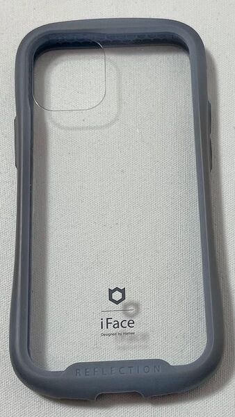 iFace Reflection iPhone 12 mini ケース クリア 強化ガラス (ペールブルー)