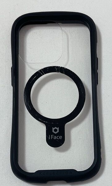 iFace Magnetic iPhone 14 Pro ケース MagSafe 対応 クリア 強化ガラス (ブラック)