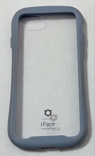 iFace Reflection iPhone SE(第3世代/第2世代)/8/7 クリアケース 強化ガラス (ペールブルー)