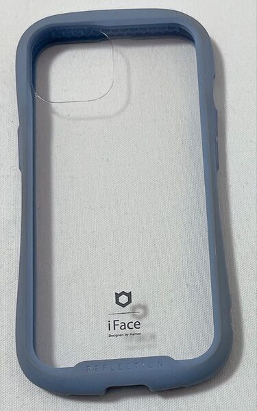 iFace Reflection iPhone 14 ケース クリア 強化ガラス 耐衝撃 (ペールブルー)