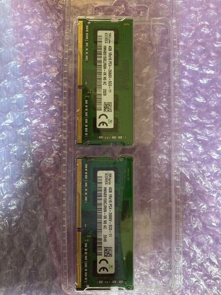 SK hyum 8GBメモリ(4GB×2枚)DDR4 PC4-2666V ノート用メモリ