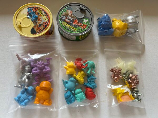 ポケモンのかんづめ 赤 緑 ミニフィギュア けしモン 消しゴム いろいろ ポケモン缶詰 レア 当時物
