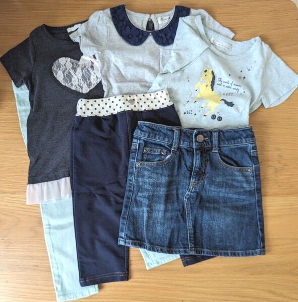 女の子 キッズ服 お買い得まとめ売り 6点セット110cm トップス ズボン スカート