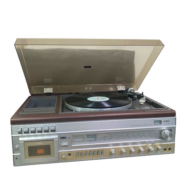 希少 レトロ aiwa レコードプレーヤーステレオミュージックシステム AF-4350