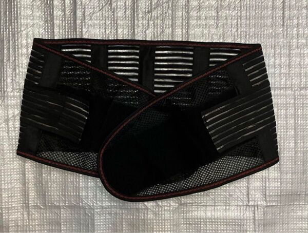 腰痛ベルト メッシュ 調整可能 ブラック XL 100~110cm