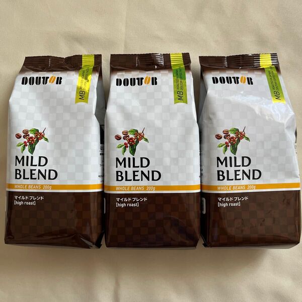 ドトール コーヒー豆 マイルドブレンド 200g 3袋セット